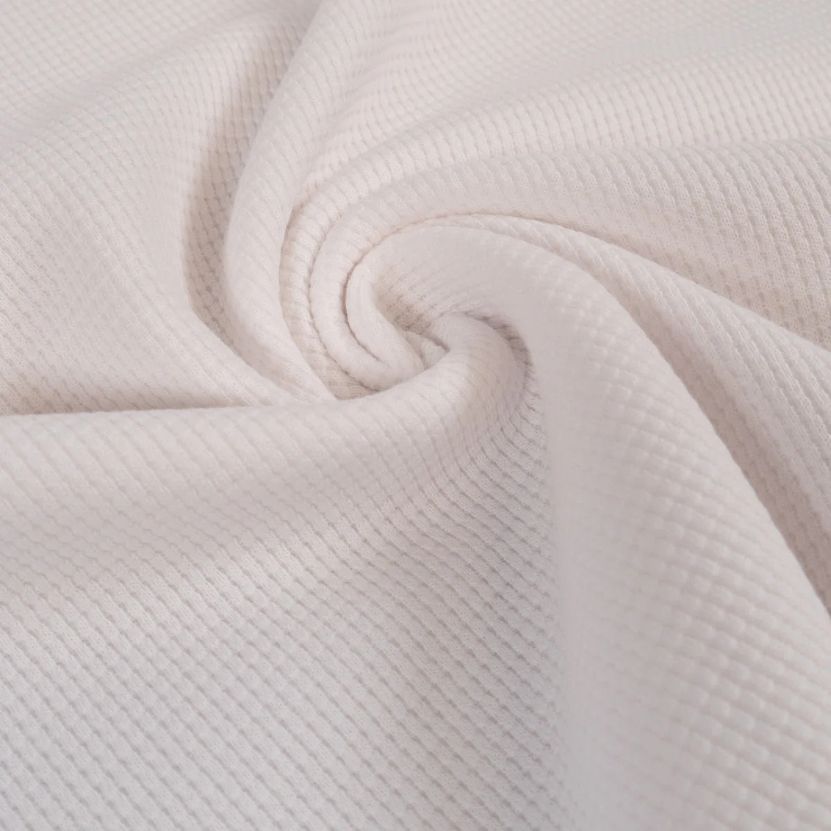 Mini Waffle Cotton Jersey - Snow